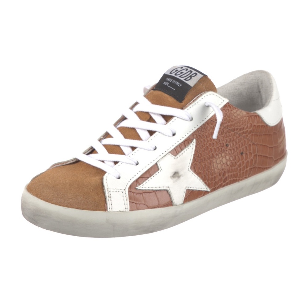 Golden Goose Leather Animal Print Sneakers with Dust Bag (no box)